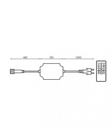 Controlador  CW-WW con mando a distancia 4000 LEDS
