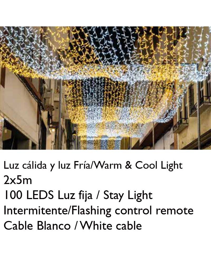 10m cold and warm garland at the same time WW/CW bicolor dimmable white cable 100 LEDs connectable IP65 suitable for outdoor use