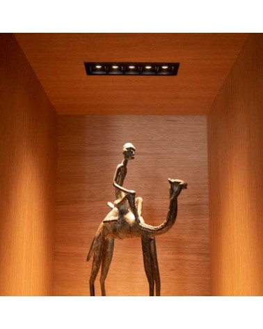 Lineal LED Downlight Empotrable 10W 30º 5 focos  Luz Graduable 2700K-6000K DALI