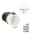 LED Downlight 5W COB CCT 3000/4000/5700ºK White