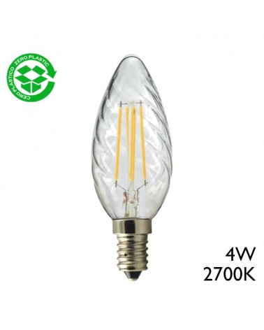 4W Twister LED Filament Light Bulb E14 550Lm