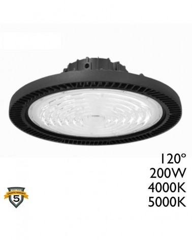 Campana LED UFO 200W 120ª 28100 Lm PRO chip Philips LumiLEDS 3030 IP65