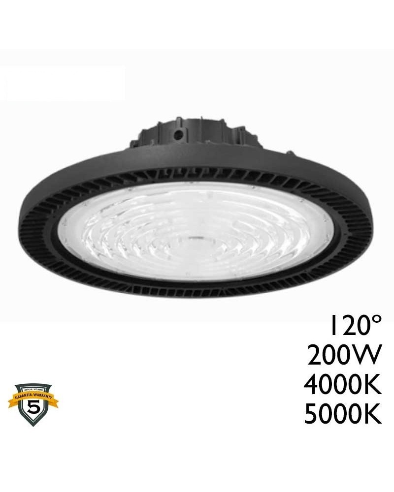 Campana LED UFO 200W 120ª 28100 Lm PRO chip Philips LumiLEDS 3030 IP65
