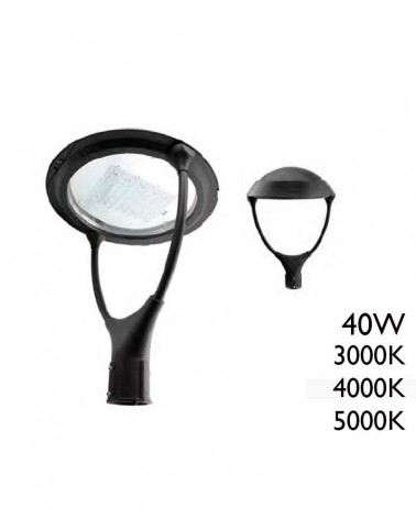 Farola vertical negra 40W -2700K 4000K 5000K driver PHILIPS 4800Lm programable