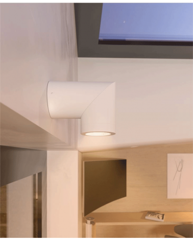 Cylinder wall and ceiling spotlight 6cm white LED 8W Aluminum tilting 355º CCT Switch 2700K/3000K/4000K