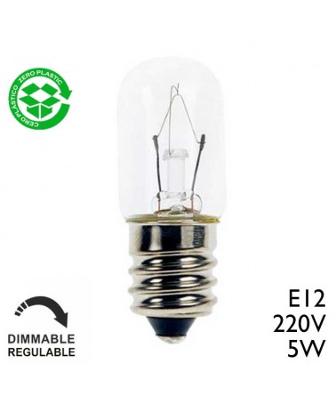 220V 5W E12 incandescent tubular lamp 34mm