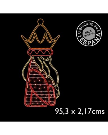 LED Christmas Wise Man Gaspar figure 0,95x2,17 meters suitable for outdoor