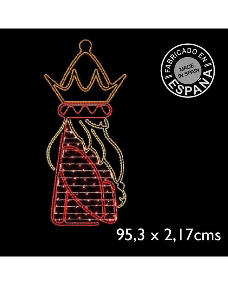 LED Christmas Wise Man Gaspar figure 0,95x2,17 meters suitable for outdoor