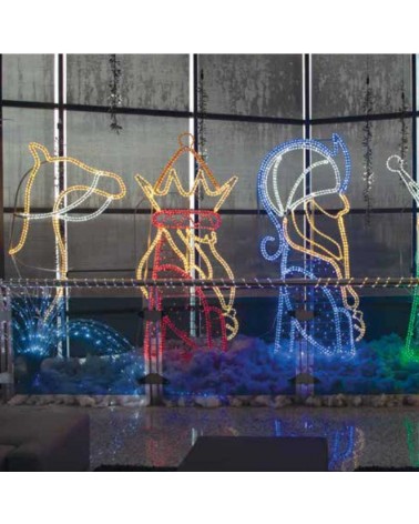 LED Christmas Wise Man Gaspar figure 0,95x2,17 meters suitable for outdoor