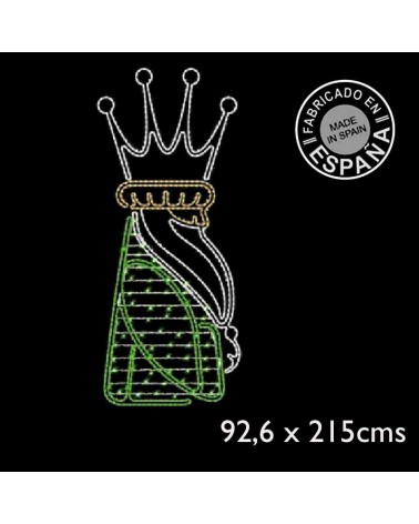 LED Christmas MELCHOR King Wise Man figure 0,92x2,16 meters suitable for outdoor