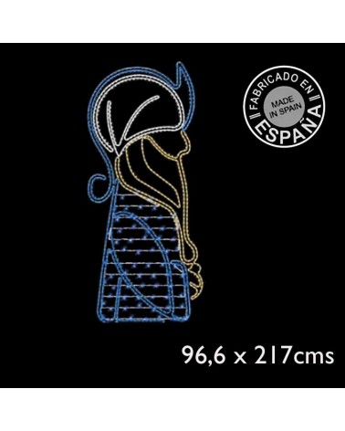 LED Christmas BALTASAR King Wise Man figure 0,96x2,17 meters suitable for outdoor