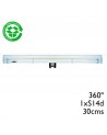 Linestra filamento LED 1800K 30x300mm. LED 3W 1xS14d luz muy cálida cálida
