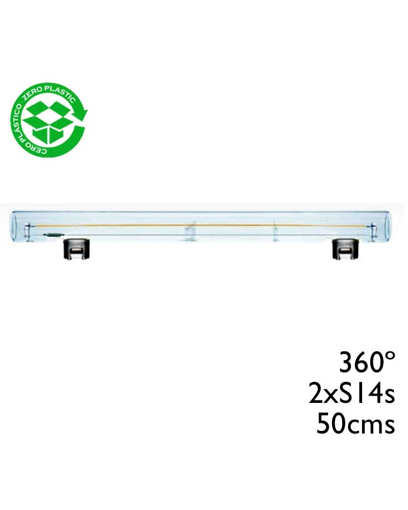 Linestra LED filament 1800K 50x300mm. 5W LED 2xS14d very warm light
