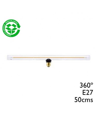 Linestra filamento LED 1800K 30x500mm. LED 5W E27 luz muy cálida