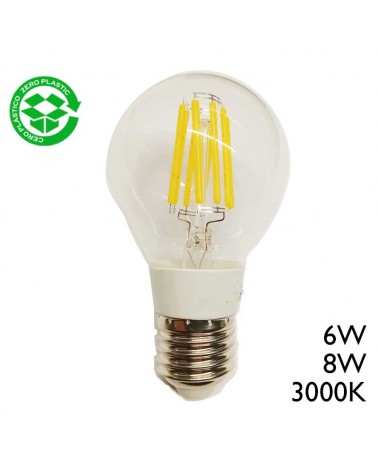 Bombilla Estándar LED filamentos E27 3000K