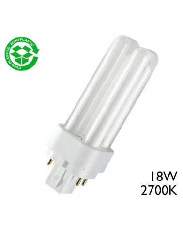 Bombilla PL-C 18W 4 PIN G24q 2700K