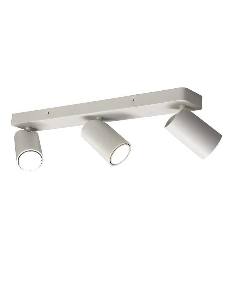 Regleta 3 focos 45cm de aluminio acabados blanco negro  GU10