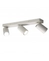 Regleta 3 focos 45cm de aluminio acabados blanco negro  GU10