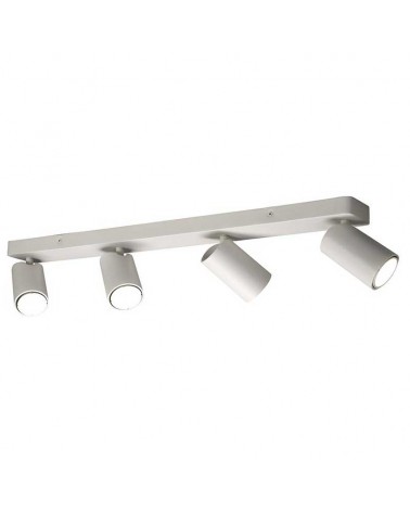 Strip 65cm with 4 aluminum spotlights, black or white finish, GU10
