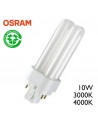 Bombilla PL-C COMPACTA DULUX D/E 10W/830 4 PIN G24q 3000ºK 4000Kº OSRAM