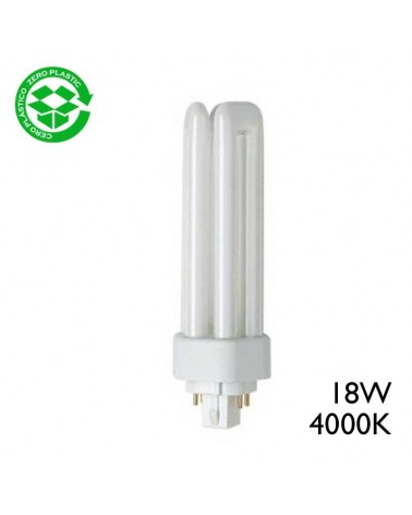 PL-C GEMINI T/E bulb, 4-pin base, GX24q-2, 18W