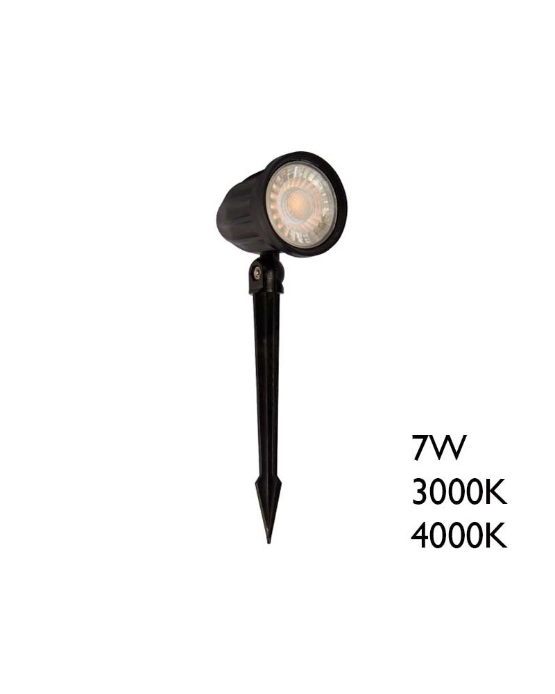 Piqueta con foco orientable LED 7W 3000K  4000K