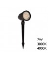 Stake with adjustable LED spotlight 7W 3000K 4000K