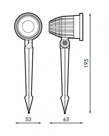 Stake with adjustable LED spotlight 7W 3000K 4000K