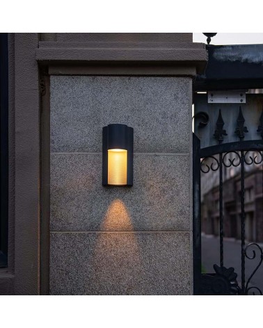 Modern anthracite aluminum GU10 outdoor wall light IP65