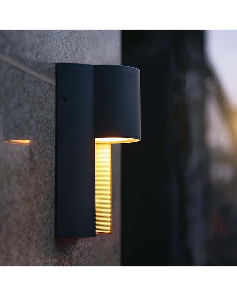Lámpara de pared para exterior aluminio antracita GU10 moderno IP65
