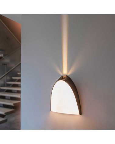 Lámpara de pared LED 14W 3000K para exterior aluminio antracita luz superior e inferior