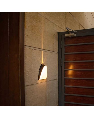 Lámpara de pared LED 14W 3000K para exterior aluminio antracita luz superior e inferior