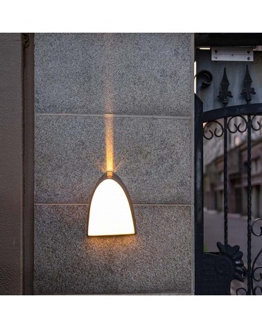 14W 3000K LED wall light for outdoor use, anthracite aluminum, top and bottom light