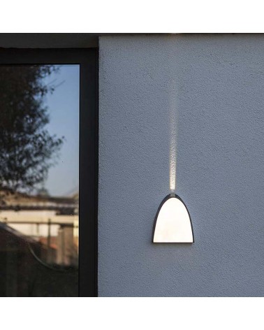 14W 3000K LED wall light for outdoor use, anthracite aluminum, top and bottom light