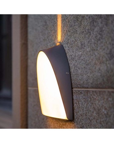 Lámpara de pared LED 14W 3000K para exterior aluminio antracita luz superior e inferior