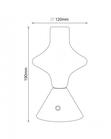 Lámpara de sobremesa LED 2W con batería recargable y tres niveles de luz