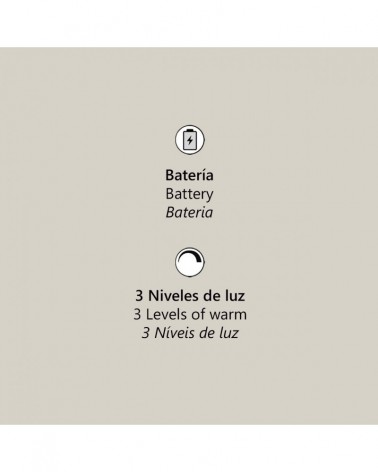 Lámpara de sobremesa LED 2W con batería recargable y tres niveles de luz