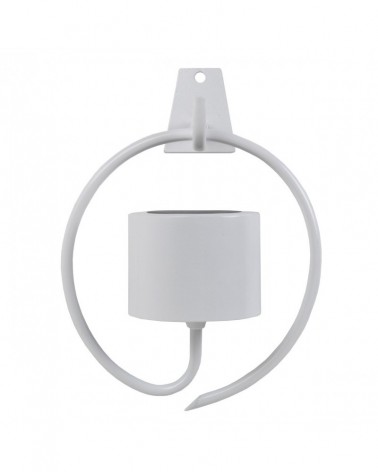 Lámpara solar de pared para exterior IP44 LED 5W regulable 3000-4000-6500K metal blanco