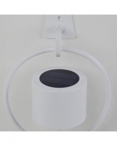Lámpara solar de pared para exterior IP44 LED 5W regulable 3000-4000-6500K metal blanco