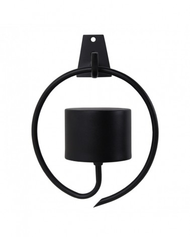 Outdoor Solar Wall Light IP44 LED 5W Dimmable 3000-4000-6500K Black Metal