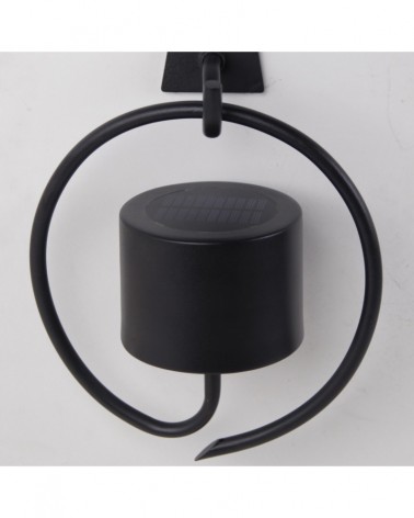 Outdoor Solar Wall Light IP44 LED 5W Dimmable 3000-4000-6500K Black Metal