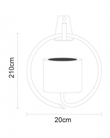Outdoor Solar Wall Light IP44 LED 5W Dimmable 3000-4000-6500K Black Metal