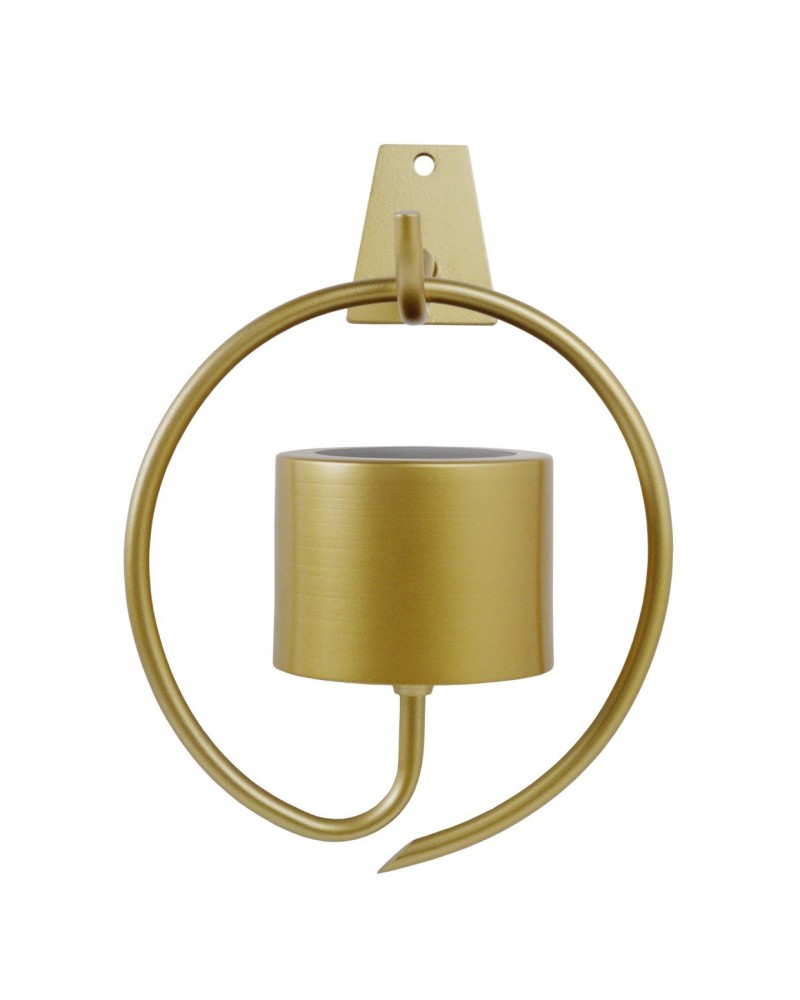 Lámpara solar de pared para exterior IP44 LED 5W regulable 3000-4000-6500K metal oro mate