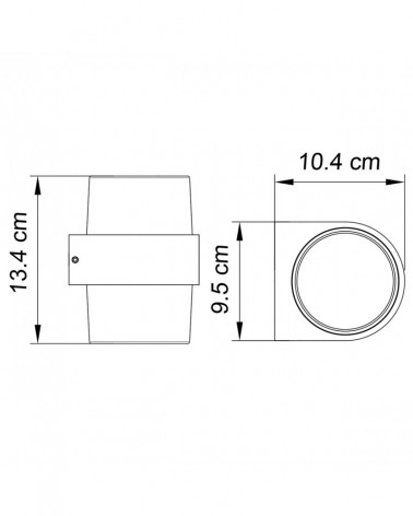 IP54 LED 6W 3000K outdoor wall light with elegant design in black metal and glass