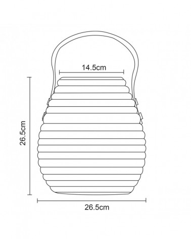 Lámpara de mesa portátil IP44 con batería recargable por carga solar LED 5W RGB