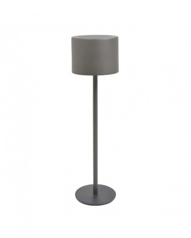 Lámpara solar de pie exterior o de mesa IP44 LED 5W regulable en altura 3000-4000-6500K en metal gris
