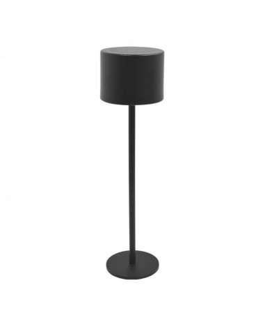 Lámpara solar de pie exterior o de mesa IP44 LED 5W regulable en altura 3000-4000-6500K en metal negro