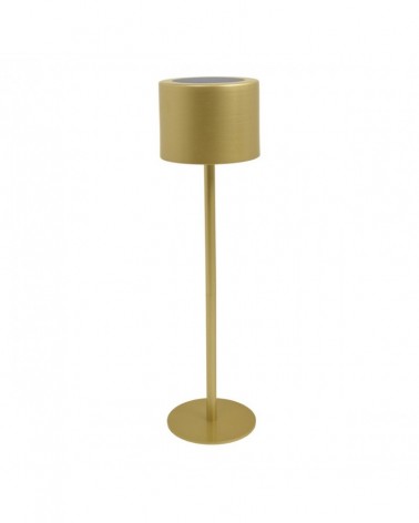 Solar outdoor floor or table lamp IP44 LED 5W height adjustable 3000-4000-6500K in matte gold metal