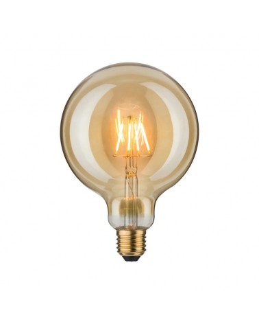 Globe bulb 125 mm. Amber LED filaments E27 5W 1700K 250Lm golden light