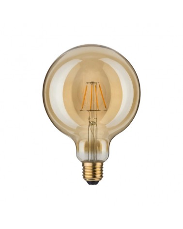 Bombilla Globo 125 mm. ambar filamentos LED  E27 5W 1700K 250Lm luz dorada